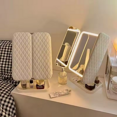LED Makeup Mirror Desktop with Lamp ~